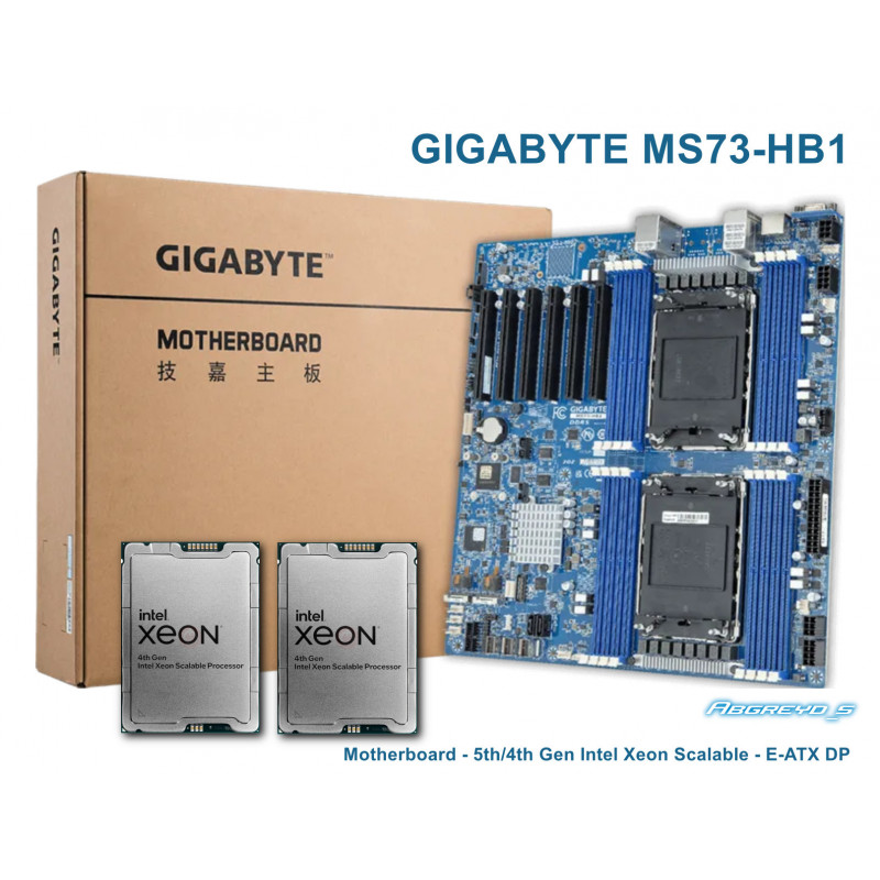 GIGABYTE MS73-HB1 + 2* Xeon Platinum 8480+ ES